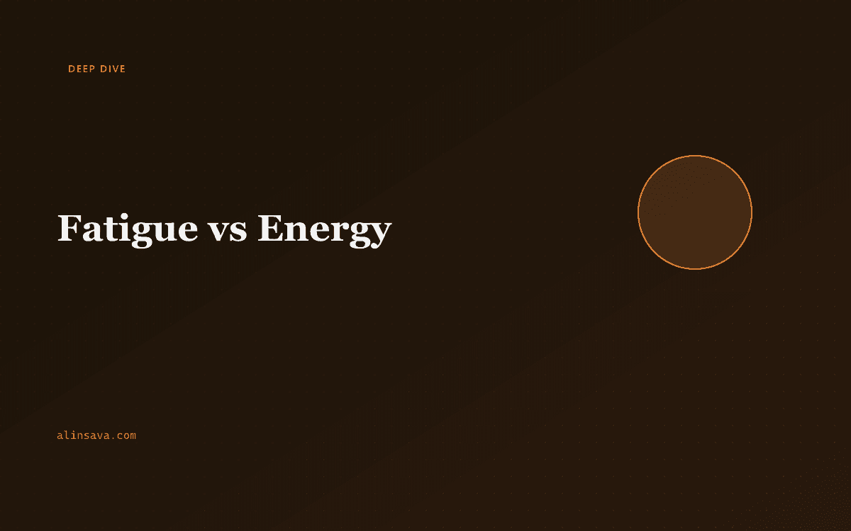 Fatigue vs Energy